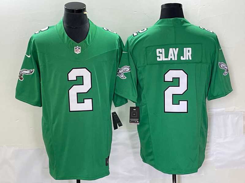 Men%27s Philadelphia Eagles #2 Darius Slay JR Green 2023 F.U.S.E. Vapor Untouchable Stitched Football Jersey->philadelphia eagles->NFL Jersey